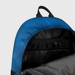 Рюкзак Сине-черный градиент в полоску, цвет: 3D-принт — фото 2