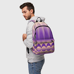 Рюкзак Фиолетовый градиент в полоску, цвет: 3D-принт — фото 2