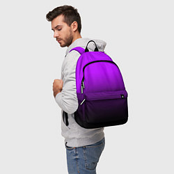 Рюкзак Градиент фиолетово-чёрный, цвет: 3D-принт — фото 2