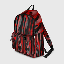 Рюкзак Пластик красно-черный, цвет: 3D-принт
