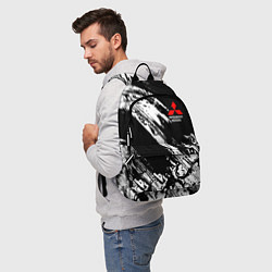 Рюкзак Mitsubishi - белый пятна, цвет: 3D-принт — фото 2