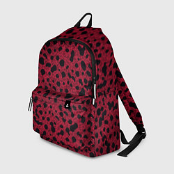 Рюкзак Пурпурно-красный пятнистый, цвет: 3D-принт