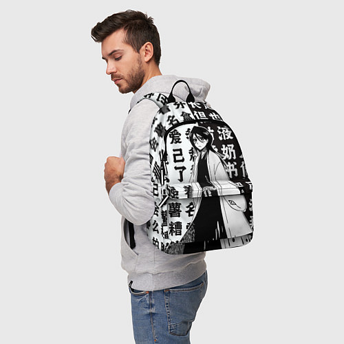 Рюкзак Рукия и иероглифы - Блич / 3D-принт – фото 5