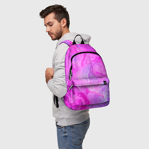 Рюкзак Розовая текстура / 3D-принт – фото 5