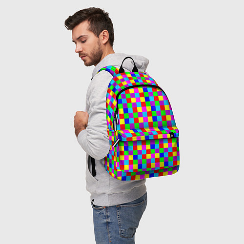 Рюкзак Разноцветные плитки / 3D-принт – фото 5