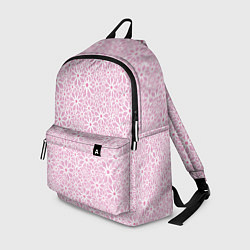 Рюкзак Цветочный паттерн нежный сиреневый, цвет: 3D-принт