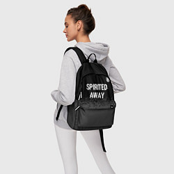 Рюкзак Spirited Away glitch на темном фоне: символ сверху, цвет: 3D-принт — фото 2