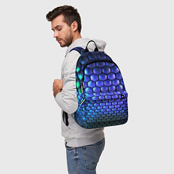 Рюкзак Цветные соты - объемная абстракция, цвет: 3D-принт — фото 2