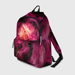 Рюкзак Розовый цветок в огне - нейросеть, цвет: 3D-принт