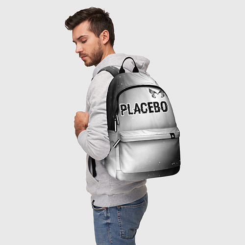 Рюкзак Placebo glitch на светлом фоне: символ сверху / 3D-принт – фото 5