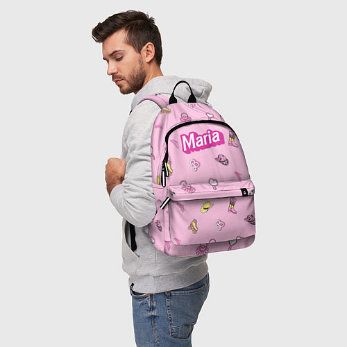 Рюкзак Имя Мария в стиле барби - розовый паттерн аксессуа / 3D-принт – фото 5