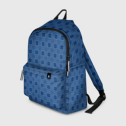 Рюкзак Клетчатый серо-синий, цвет: 3D-принт