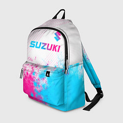Рюкзак Suzuki neon gradient style: символ сверху, цвет: 3D-принт