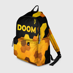 Рюкзак Doom - gold gradient: символ сверху, цвет: 3D-принт
