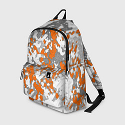 Рюкзак Абстракция серо-оранжевый, цвет: 3D-принт