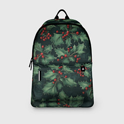 Рюкзак Новогодний паттерн с веточками падуба, цвет: 3D-принт — фото 2
