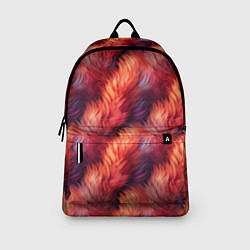 Рюкзак Красный мех паттерн, цвет: 3D-принт — фото 2