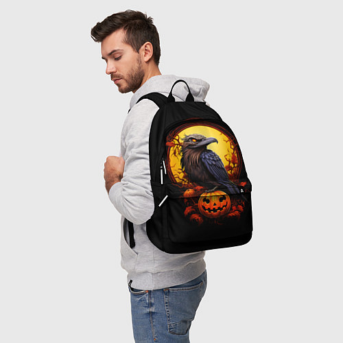 Рюкзак Halloween - ворон и тыква / 3D-принт – фото 5