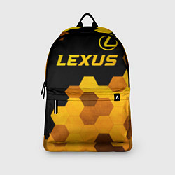 Рюкзак Lexus - gold gradient: символ сверху, цвет: 3D-принт — фото 2