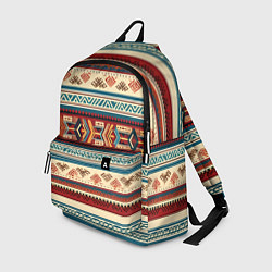 Рюкзак Этнический паттерн в горизонтальную полоску, цвет: 3D-принт