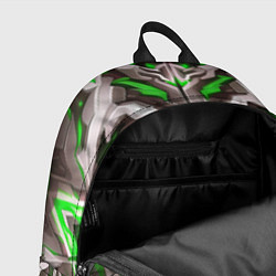 Рюкзак Зелёная киберпанк броня, цвет: 3D-принт — фото 2