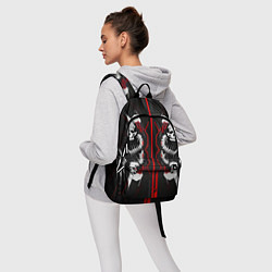 Рюкзак Позвоночные черепа красные, цвет: 3D-принт — фото 2