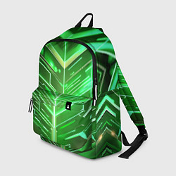 Рюкзак Зелёные неон полосы киберпанк, цвет: 3D-принт
