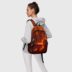 Рюкзак Плиты абстрактные огненные, цвет: 3D-принт — фото 2