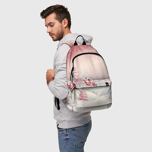 Рюкзак Снежное сияние ночи / 3D-принт – фото 5