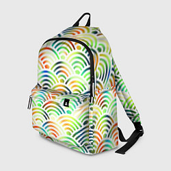 Рюкзак Белая рыба - чешуя-волна, цвет: 3D-принт