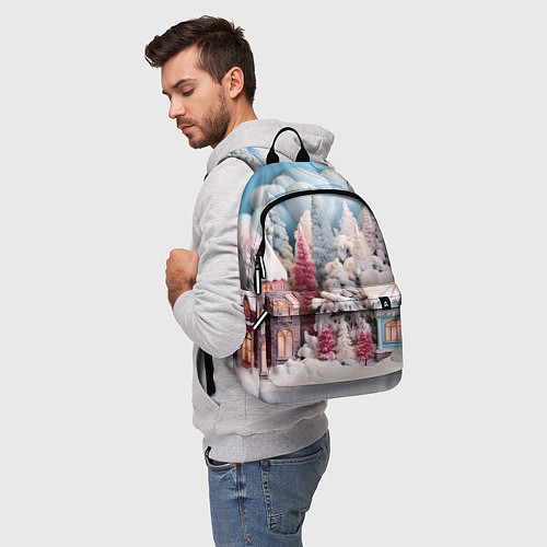 Рюкзак Рождественские огни на деревьях / 3D-принт – фото 5