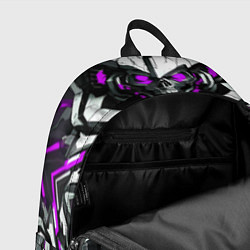 Рюкзак Фиолетовый скелетный киберпанк доспех, цвет: 3D-принт — фото 2