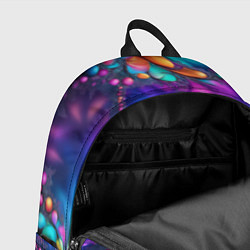 Рюкзак Розово синий фрактал, цвет: 3D-принт — фото 2