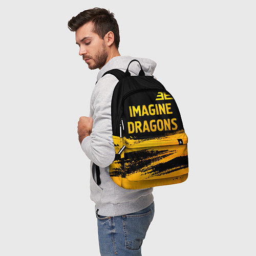 Рюкзак Imagine Dragons - gold gradient посередине / 3D-принт – фото 5