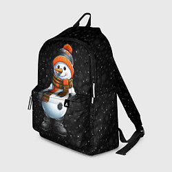 Рюкзак Снеговик и снежинки, цвет: 3D-принт