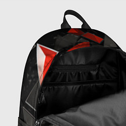 Рюкзак Черные и красные треугольные частицы, цвет: 3D-принт — фото 2