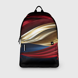 Рюкзак Золотые и красные волны абстракции, цвет: 3D-принт — фото 2