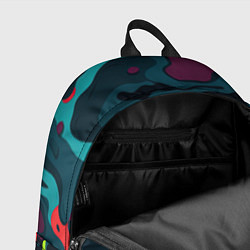 Рюкзак Яркий кислотный абстрактный камуфляж, цвет: 3D-принт — фото 2
