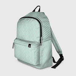 Рюкзак Белый узор на бледно-зелёном, цвет: 3D-принт
