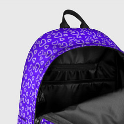 Рюкзак Паттерн маленькие сердечки фиолетовый, цвет: 3D-принт — фото 2