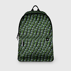Рюкзак Зелёные черепа на чёрном фоне, цвет: 3D-принт — фото 2