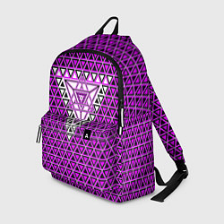 Рюкзак Розовые и чёрные треугольники, цвет: 3D-принт