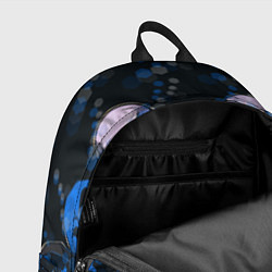 Рюкзак Синие черепа на чёрном фоне, цвет: 3D-принт — фото 2