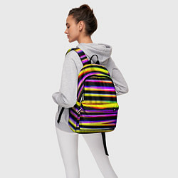 Рюкзак Цветные неоновые полосы, цвет: 3D-принт — фото 2