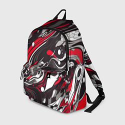 Рюкзак Красно-белые волны, цвет: 3D-принт