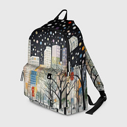 Рюкзак Новогодний ночной город, цвет: 3D-принт