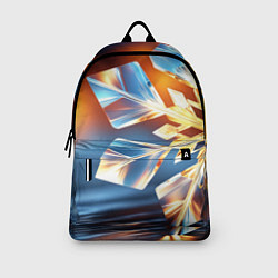 Рюкзак Реалистичная снежинка на теплом фоне, цвет: 3D-принт — фото 2