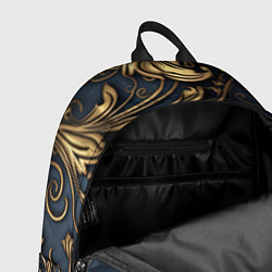 Рюкзак Лепнина объемные золотые узоры на ткани, цвет: 3D-принт — фото 2