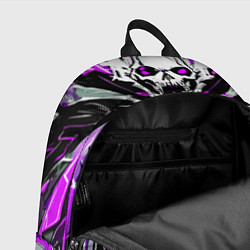 Рюкзак Череп и фиолетовые полосы, цвет: 3D-принт — фото 2