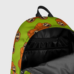 Рюкзак Плюшевые мишки на зеленом фоне, цвет: 3D-принт — фото 2